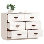 vidaXL Buffet Blanc 100x40x75 cm Bois massif de pin