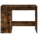 Bureau table poste de travail meuble d'ordinateur informatique étude chêne fumé 102 x 50 x 75 cm bois d'ingénierie brun 02_0023570