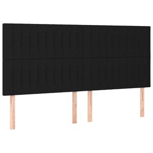 vidaXL Têtes de lit 4 Pièces Noir 80x5x78/88 cm Tissu