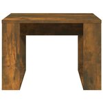 vidaXL Table d'appoint Chêne fumé 50x50x35 cm Bois d'ingénierie