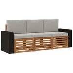 vidaXL Ensembles de canapés 3 pc Bois d'Acacia Massif