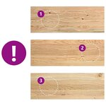 vidaXL Marches d'escalier 2 Pièces non traité 70x30x2cm bois chêne massif