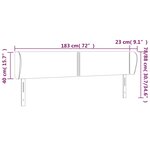 vidaXL Tête de lit avec oreilles Blanc 183x23x78/88 cm Similicuir