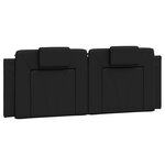 vidaXL Lit avec matelas noir 120x200 cm similicuir