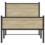 vidaXL Cadre de lit en métal sans matelas chêne sonoma 100x200 cm