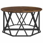 Table basse vidaXL en chêne fumé 80x80x42 cm en bois d'ingénierie