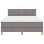 vidaXL Lit à ressorts avec matelas Taupe 160 x 200 cm tissu