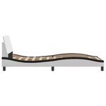 vidaXL Cadre de lit Dover blanc et noir 90x190 cm similicuir