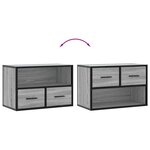 vidaXL Meuble TV sonoma gris 60x31x39 5 cm bois d'ingénierie et métal