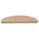 vidaXL Tapis d'escalier autocollants 30 Pièces 65x21x4 cm sable