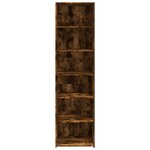 vidaXL Buffet haut chêne fumé 50x41x185 cm bois d'ingénierie