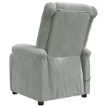 vidaXL Fauteuil de massage gris clair velours