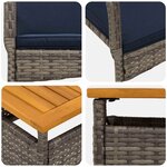 vidaXL Ensemble de jardin Gris polyrotin