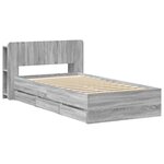 vidaXL Cadre de lit avec rangement Sonoma gris 80 x 200 cm