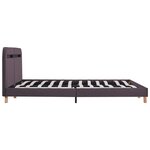 vidaXL Cadre de lit avec LED sans matelas taupe tissu 160x200 cm