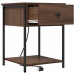 vidaXL Cabinet de chevet 2 Pièces Chêne marron 42 x 41 x 56 cm