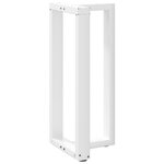 vidaXL Pieds de table de bar en T  2 pièces  blanc  40 x 35 x (90-91) cm  acier