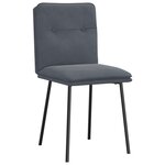 vidaXL Chaises à manger lot de 2 Gris foncé Velours