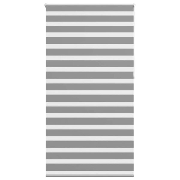 vidaXL Store vénitien zébré 120 9 x 230 cm  largeur du tissu 116 7 cm  gris
