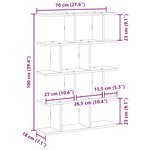 vidaXL Étagère cube murale 12 compartiments blanc bois d'ingénierie