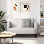 vidaXL Coussin de Dos Gris nuage 50 x 19 x 45 cm tissu