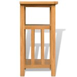 vidaXL Table d'appoint avec étagère à revues Chêne massif 27x35x55 cm