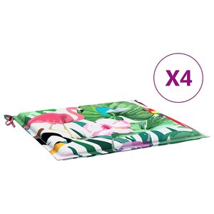 vidaXL Coussins de chaise de jardin lot de 4 multicolore 40x40x4 cm