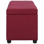 vidaXL Banc avec compartiment de rangement 116 cm Bordeaux Polyester