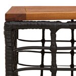vidaXL Table de Jardin Noir et naturel 55 x 55 x 37 cm