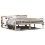 vidaXL Lit pour personne âgée avec tête de lit sans matelas 180x200 cm