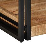 vidaXL Table basse 90x50x38 cm bois de manguier massif brut