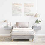 vidaXL Lit 90x200 cm Gris Sonoma en bois d'ingénierie
