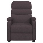 vidaXL Fauteuil inclinable Marron foncé Tissu