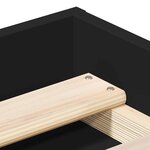 vidaXL Cadre de lit sans matelas noir 200x200 cm