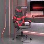 vidaXL Chaise de jeu Noir et rouge Similicuir