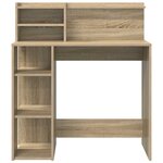 vidaXL Bureau Chêne Sonoma 90 x 48 x 101 5 cm Bois d'ingénierie