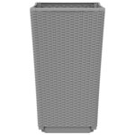 vidaXL Jardinières 4 Pièces gris clair 32 5x32 5x57 cm polypropylène