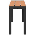 Banc de jardin vidaXL 100 cm en acier et WPC marron et noir