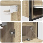 vidaXL Ensemble de mobilier de salle de bain avec étagère 5 Pièces Beige