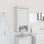 vidaXL Armoire murale de salle de bain BERG blanc bois de pin massif