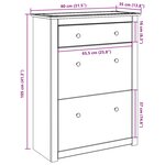 vidaXL Armoire à chaussures Panama 80x35x105 cm bois de pin massif