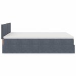 vidaXL Cadre de lit ottoman avec matelas gris foncé 140x200 cm velours