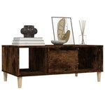 vidaXL Table basse Chêne fumé 90x50x36 5 cm Bois d'ingénierie
