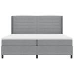 vidaXL Lit box spring avec matelas taupe 80x200 cm en tissu Ensemble de 7