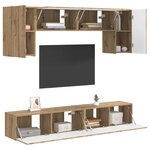 vidaXL Ensemble meuble TV 4 Pièces Bois ancien Bois d'ingénierie