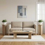 vidaXL Support de Plante 2 pièces Chêne Sonoma 29 5 x 29 5 x 60 cm