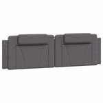 vidaXL Cadre de lit avec LED sans matelas gris 180x200 cm
