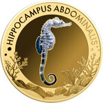 Monnaie MOST INTERESTING SEAHORSES Set 5x1/1000 Oz Or 1000 Francs Gabon