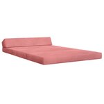 vidaXL Canapé-lit pliable Rose 120 x 60 x 49 cm Tissu