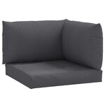 vidaXL Coussins de palette lot de 3 anthracite mélangé tissu